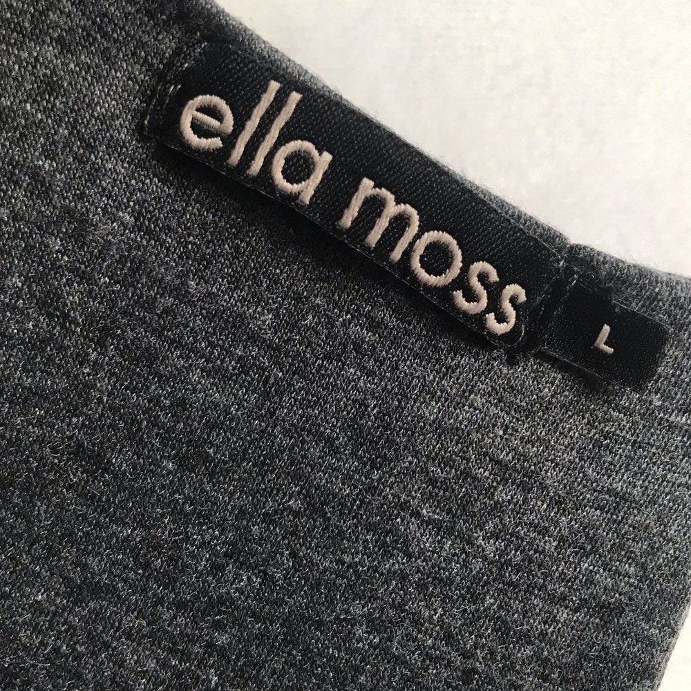 SALE Anthropologie Top Ella Moss Ruffled Tank Gray - Picture 7 of 9